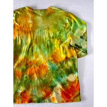 Load image into Gallery viewer, Lime Green Orange &amp; Yellow Ice Dyed Carhartt T-Shirt Long Sleeve Size Large
