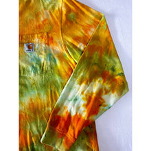 Load image into Gallery viewer, Lime Green Orange &amp; Yellow Ice Dyed Carhartt T-Shirt Long Sleeve Size Large
