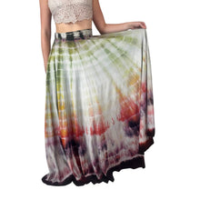 Load image into Gallery viewer, Vintage 1970s Hand Dyed Rainbow Ombre Nylon Maxi Skirt
