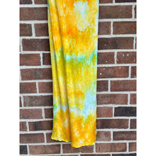 Load image into Gallery viewer, Antique Hand Dyed Slip Dress Butter Yellow Lime Green Nightgown Lingerie
