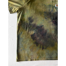 Load image into Gallery viewer, Green &amp; Gray Ice Dyed Carhartt T-Shirt Short Sleeve Size 2XL
