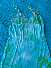 Load image into Gallery viewer, Lime Green and Turquoise Tie Dye Slip Dress
