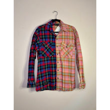 Load image into Gallery viewer, Split Bleach Dyed Vintage Flannel
