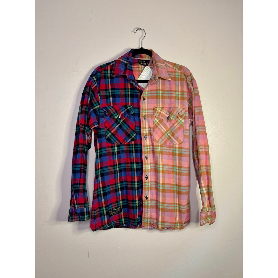 Split Bleach Dyed Vintage Flannel