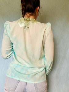 Hand Dyed Pastel Vintage Blouse