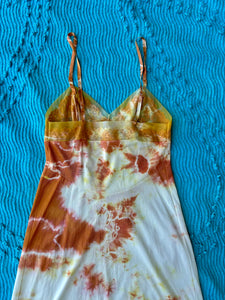 Orange Tie Dye Slip Dress