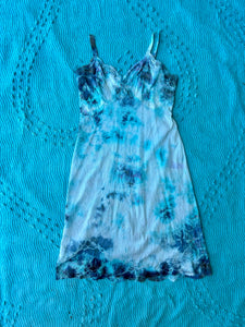 Blue Tie Dye Slip Dress