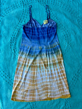 Load image into Gallery viewer, Blue and Orange Tie Dye Slip Dress
