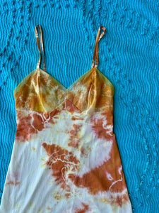 Orange Tie Dye Slip Dress