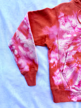 Load image into Gallery viewer, Reverse Tie Dyed Orange and Pink Hoodie Sweatshirt
