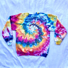 Load image into Gallery viewer, Rainbow Spiral Hand Dyed Crewneck Sweatshirt

