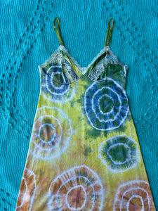 Multi Color Shibori Dyed Slip Dress