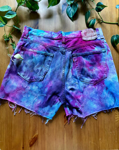 Ice Dyed Vintage Levi Cut Off Shorts