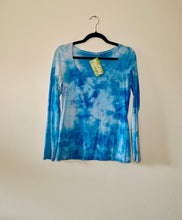 Load image into Gallery viewer, Hand Dyed Long Sleeve T-shirt - Blue
