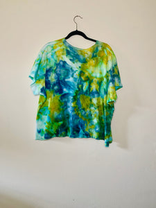 Hand Dyed T-shirt - Blue and Green