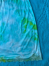 Load image into Gallery viewer, Lime Green and Turquoise Tie Dye Slip Dress
