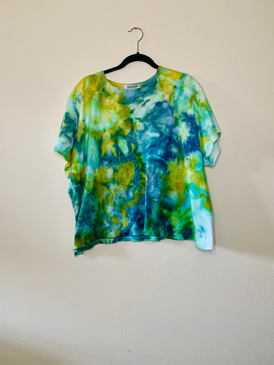 Hand Dyed T-shirt - Blue and Green