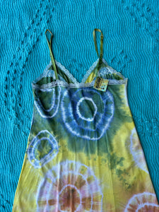 Multi Color Shibori Dyed Slip Dress