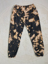 Load image into Gallery viewer, Reverse tie-dyed vintage sweatpants with drawstring waist and pockets, expertly hand-dyed for a unique, upcycled look. Good condition with no flaws
