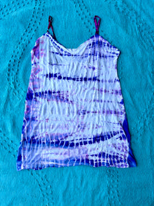 Purple Shibori Slip Dress