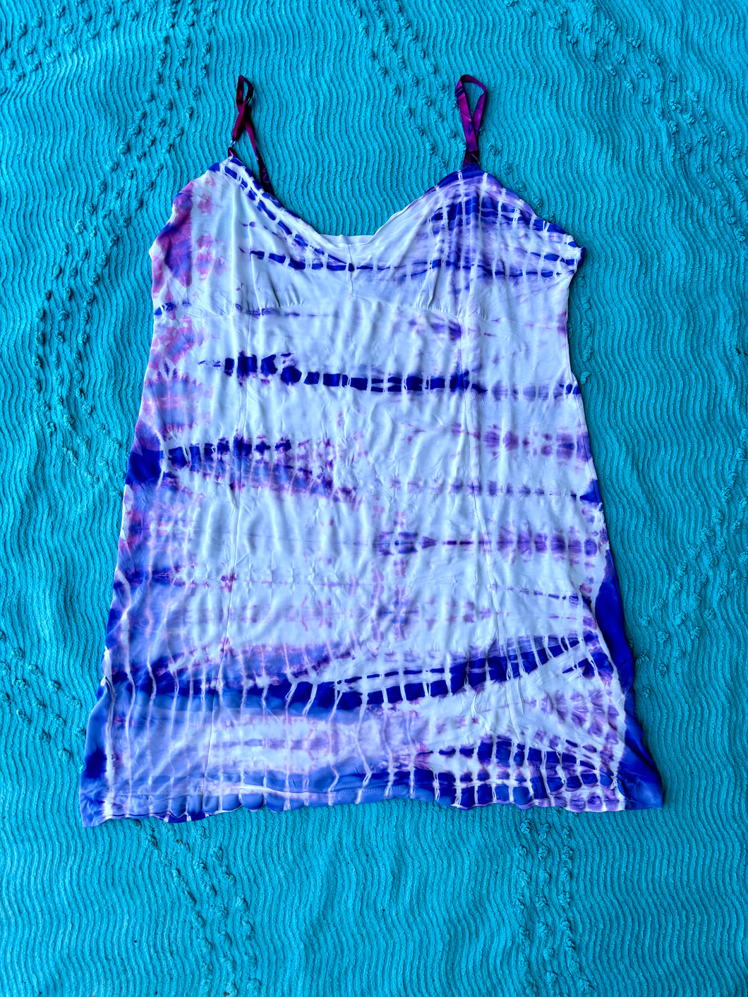 Purple Shibori Slip Dress