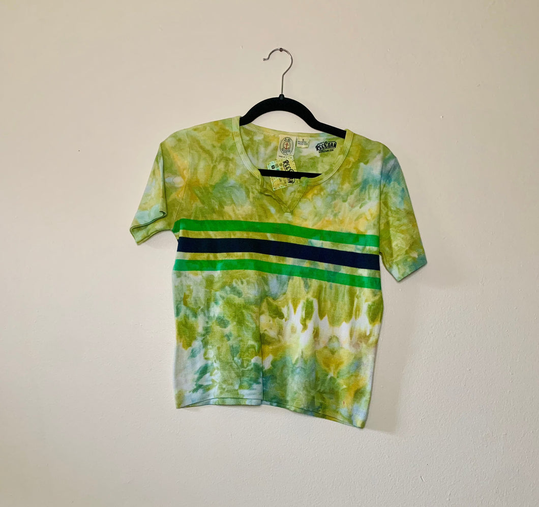 Hand Dyed T-shirt - Green and Yellow