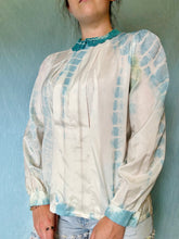 Load image into Gallery viewer, Hand Dyed Pastel Blue Vintage Blouse
