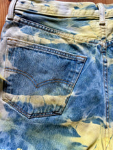 Load image into Gallery viewer, Reverse Tie Dye Levi Denim Cut Off Shorts
