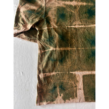 Load image into Gallery viewer, Green &amp; Tan Shibori Bleach Dyed Carhartt T-Shirt Long Sleeve Size Large
