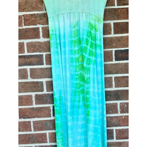 Vintage 1970s Ombré Dyed Maxi Dress & Jacket
