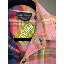 Load image into Gallery viewer, Split Bleach Dyed Vintage Flannel
