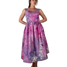 Load image into Gallery viewer, Hand Dyed Pink &amp; Purple Vintage 1950s Silk Dress
