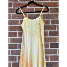 Load image into Gallery viewer, Hand Dyed Antique Slip Dress Yellow Orange Ombre
