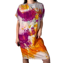 Load image into Gallery viewer, Hand Dyed Vintage 1980s Silk Shift Dress

