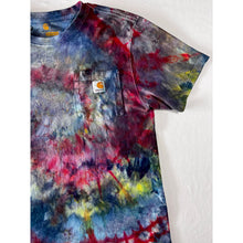 Load image into Gallery viewer, Rainbow Ice Dye Carhartt T-Shirt Short Sleeve Size Small
