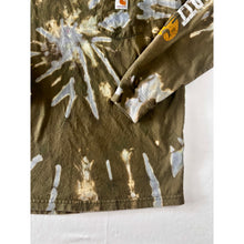 Load image into Gallery viewer, Green &amp; Blue Spiral Reverse Dyed Carhartt T-Shirt Long Sleeve Size Large
