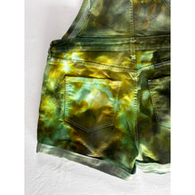 Load image into Gallery viewer, Ice Dyed Overall Shorts Dark Green
