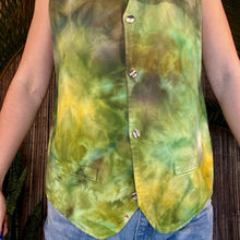 Load image into Gallery viewer, Hand Dyed Green 1980s Denim Vest

