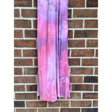 Load image into Gallery viewer, Antique Hand Dyed Slip Dress Pink &amp; Purple Ice Dye Rayon Lace Trim
