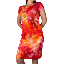 Load image into Gallery viewer, Vintage 1950s Hand Dyed Cotton Floral Lace Dress
