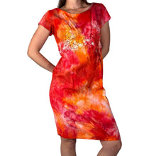 Load image into Gallery viewer, Vintage 1950s Hand Dyed Cotton Floral Lace Dress
