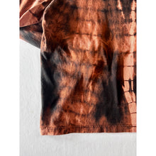 Load image into Gallery viewer, Orange &amp; Black Shibori Bleach Dyed Carhartt T-Shirt Long Sleeve Size Large
