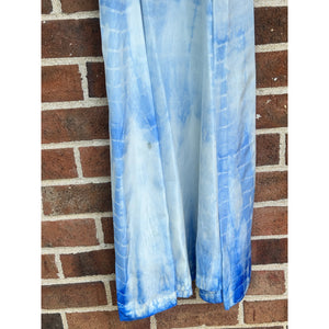 Antique Hand Dyed Slip Dress Ombré Blue Shibori