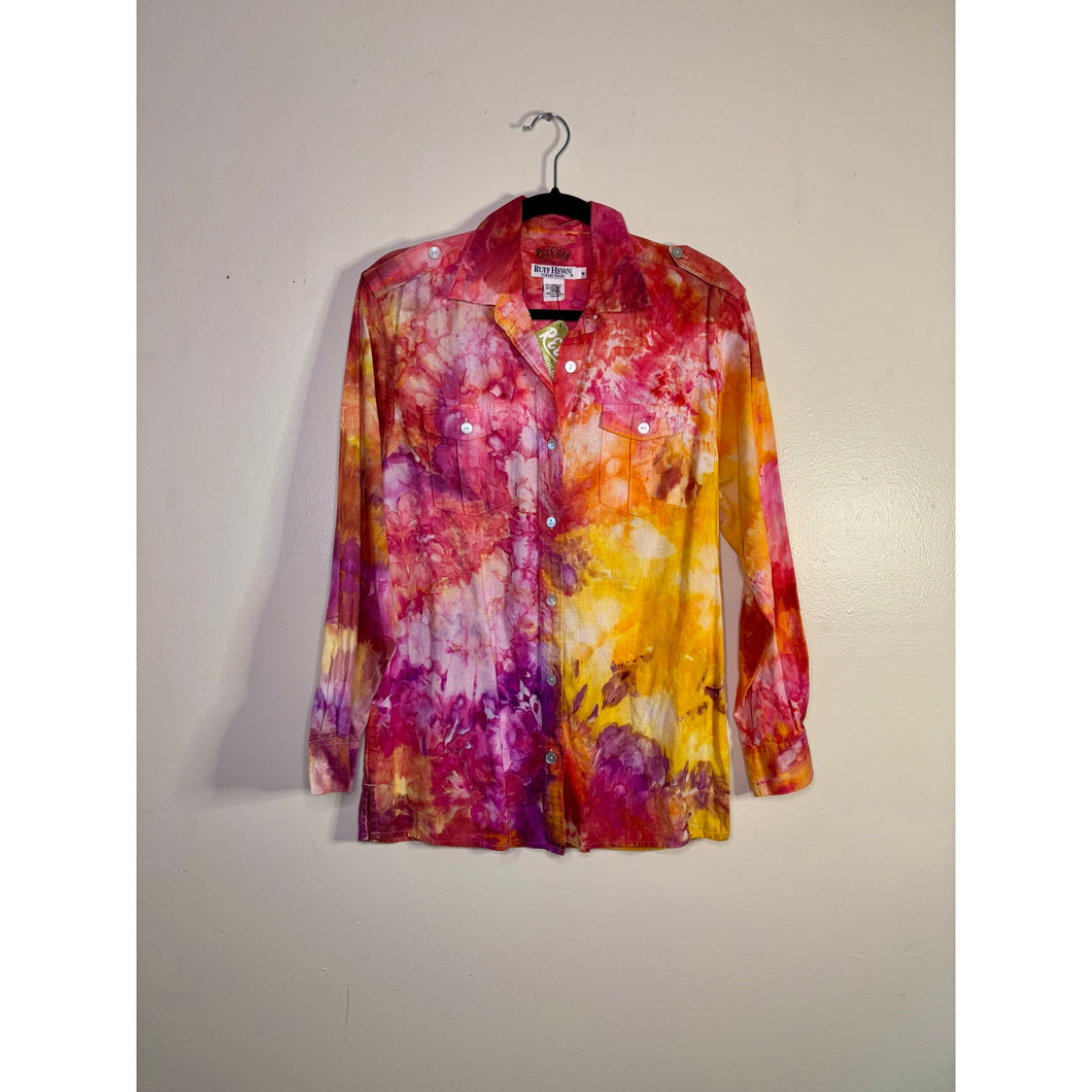 Ice Dyed Button Up Shirt