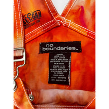 Load image into Gallery viewer, Ice Dyed Vintage Overall Shorts Pink and Orange
