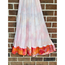 Load image into Gallery viewer, Antique Hand Dyed Rayon Slip Dress Pastel Pink Purple Lace Trim
