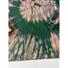 Load image into Gallery viewer, Green &amp; Pink Spiral Reverse Dyed Carhartt T-Shirt Long Sleeve Size Large
