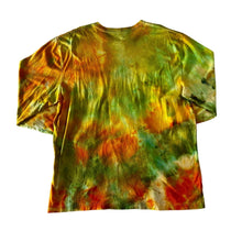 Load image into Gallery viewer, Lime Green Orange &amp; Yellow Ice Dyed Carhartt T-Shirt Long Sleeve Size Large
