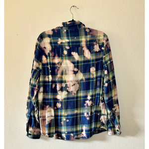 Bleach Dyed Vintage Flannel