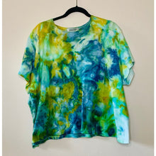 Load image into Gallery viewer, Hand Dyed Vintage T-Shirt - Blue &amp; Green
